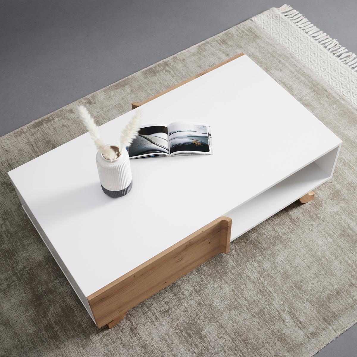 Konferenčí stůl VIRA barvy dubu/bílá - barvy borovice/bílá, Moderní, dřevo (110/38/66cm) - Bessagi Home