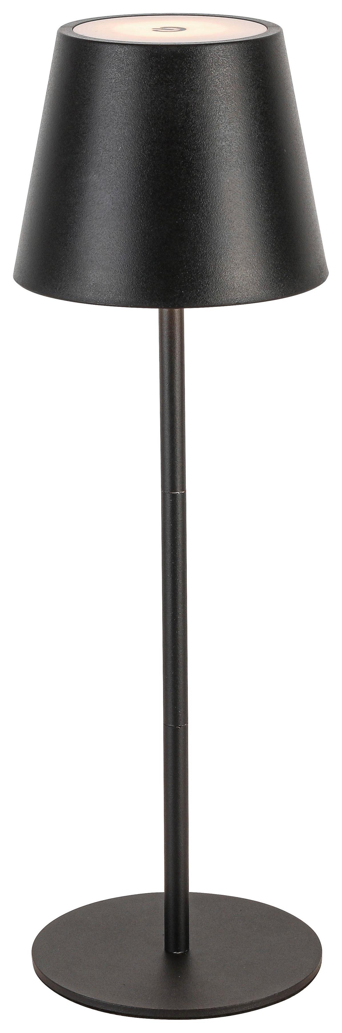STOLNÍ LAMPA NA BATERIE NOEMI - černá, Konvenční, kov/plast (10,5/17-36cm) - Mömax