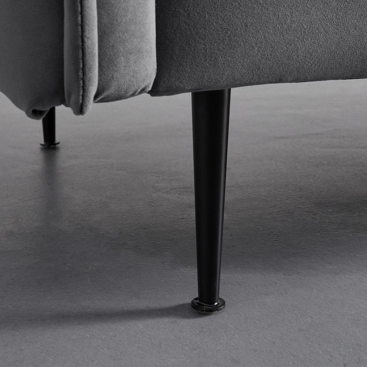 Pohovka YARA sivá - čierna/sivá, Modern, kov/drevo (194/77/92cm) - Bessagi Home