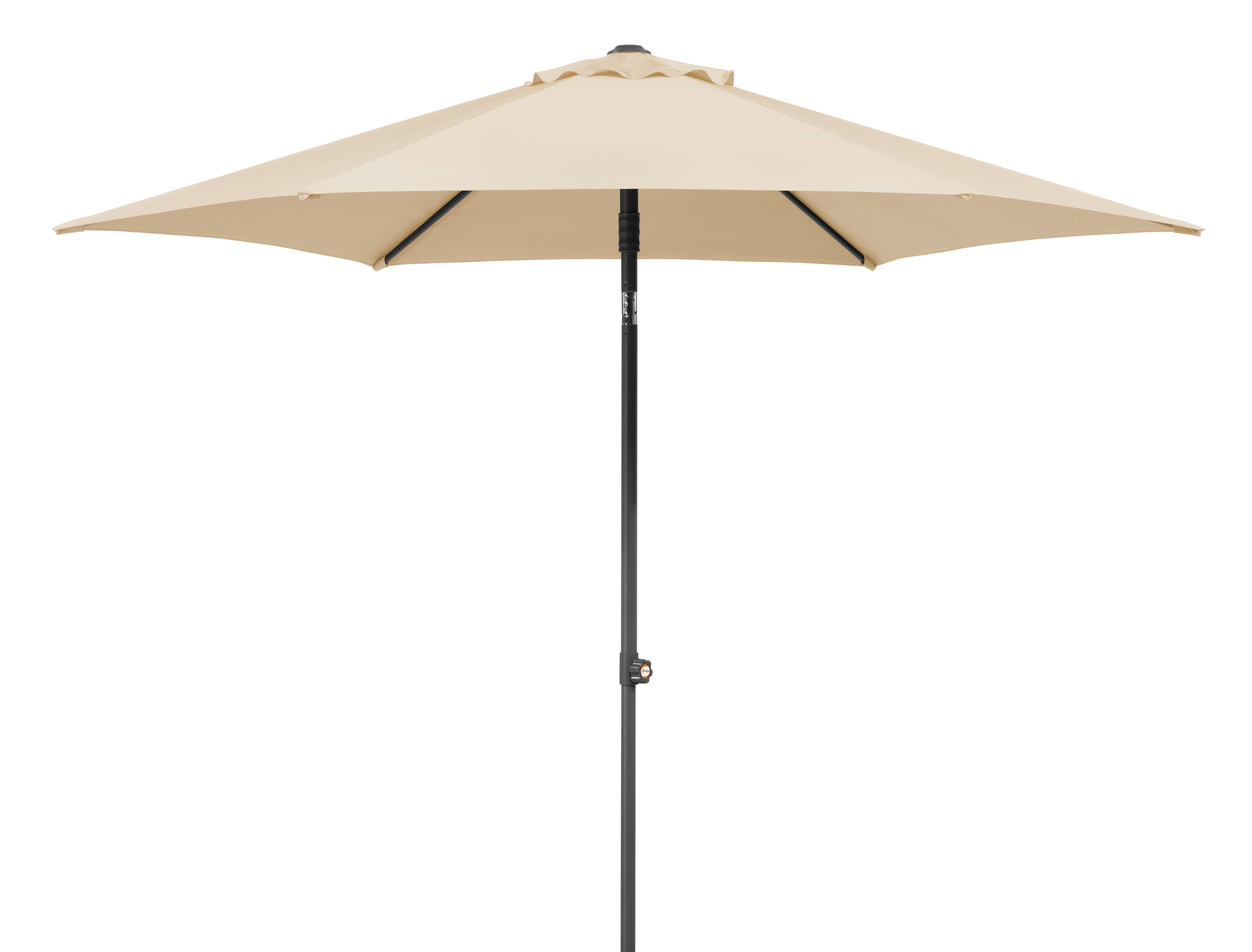 Sonnenschirm Sevilla BxHxT: 270x270x246 cm Naturfarben - Anthrazit/Naturfarben, Basics, Textil/Metall (270/258/270cm) - Schneider