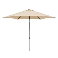 Sonnenschirm Sevilla BxHxT: 270x270x246 cm Naturfarben - Anthrazit/Naturfarben, Basics, Textil/Metall (270/258/270cm) - Schneider