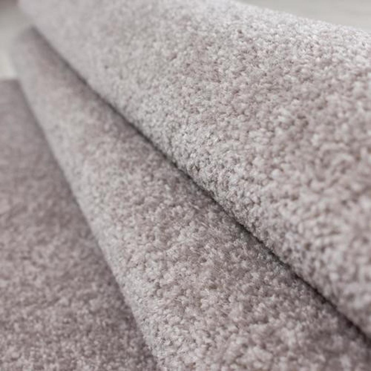Hochflor Teppich Beige Ata Rund Ø 200 Cm - Beige, Design, Textil (200cm) - Novel