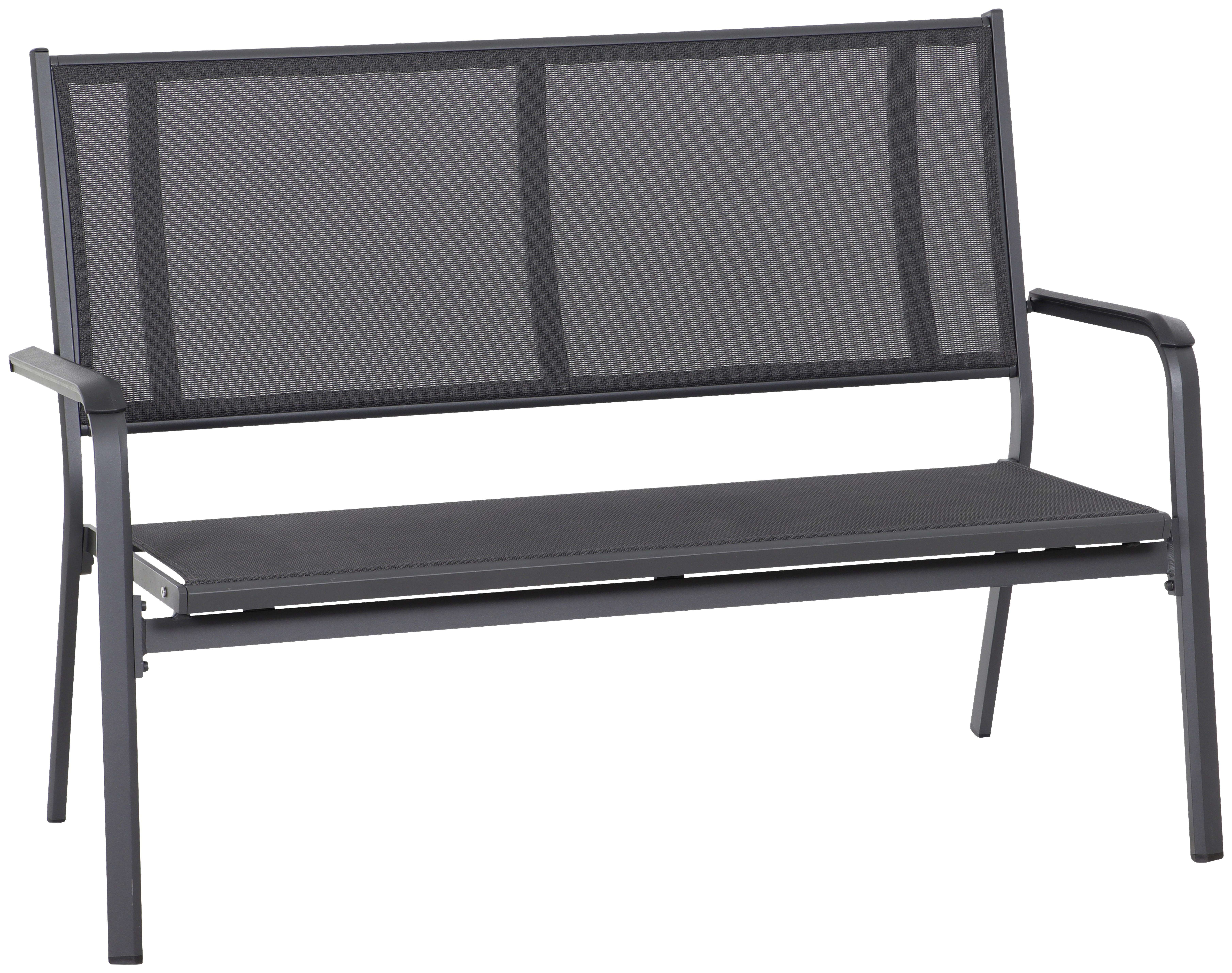 Gartenbank Metall/Textil 2-Sitzer Tesoro