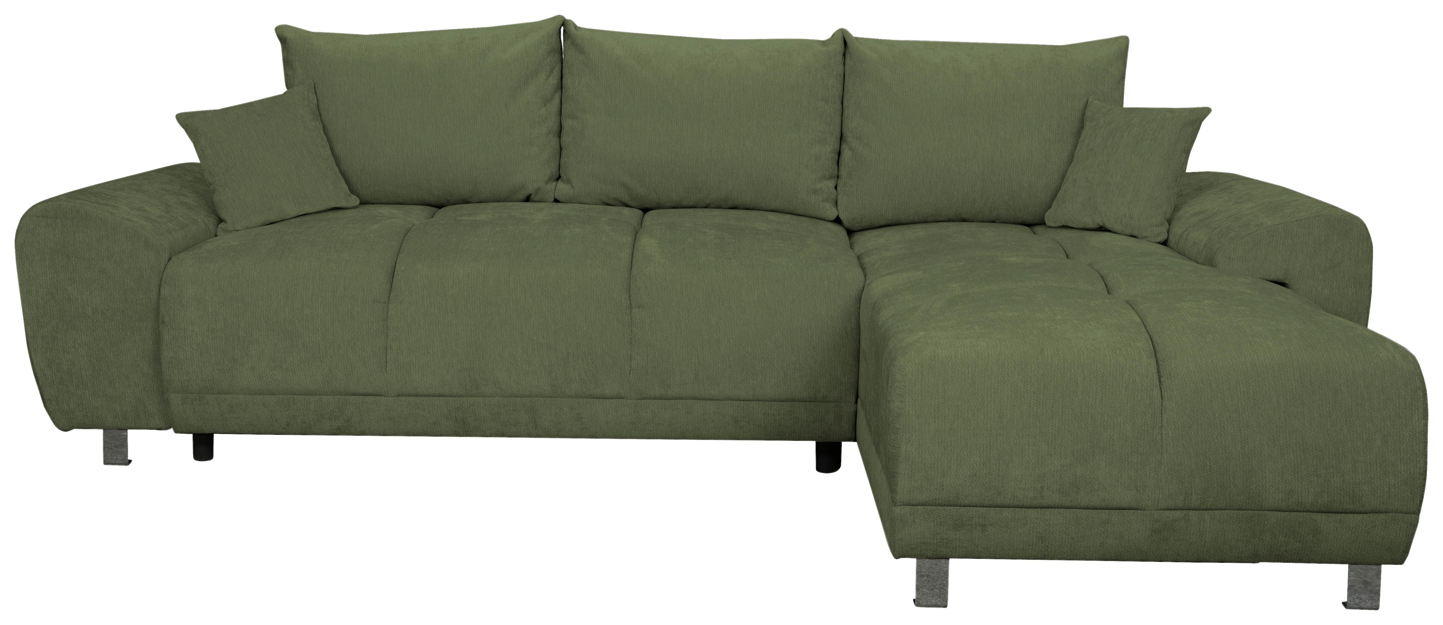 ECKSCHLAFSOFA Ramon, Dunkelgrün S: 296x182cm