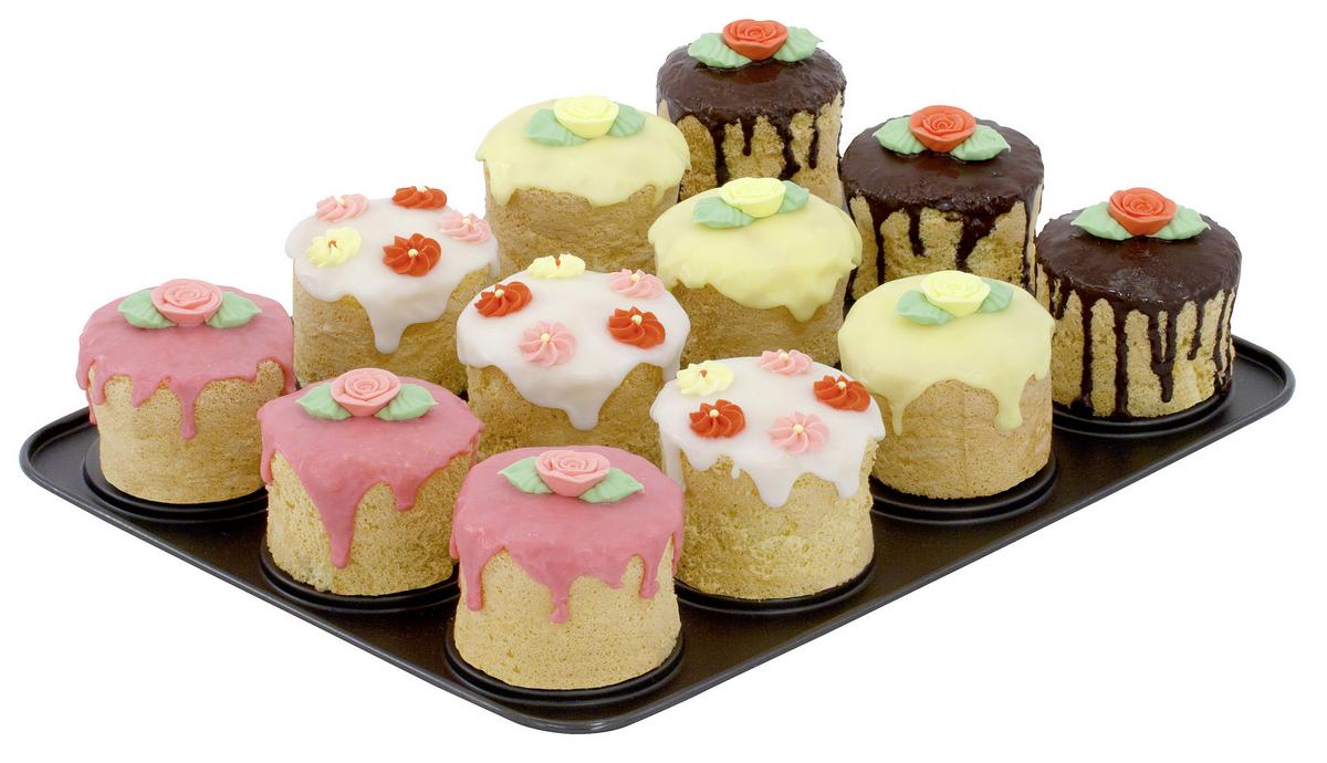 Muffinform Rund Antihaftbeschichtet - Schwarz, Metall (38/30/6,5cm) - Zenker