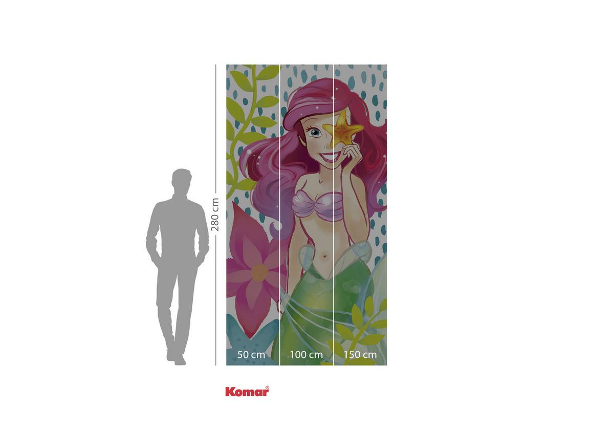 Fototapete Ariel Seastar - Schwarz/Weiß, Trend, Textil (150/280cm)