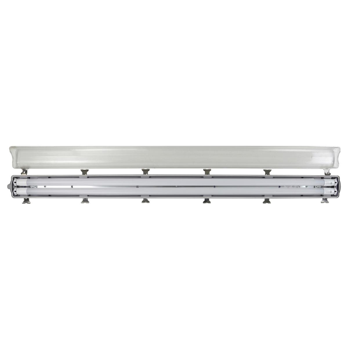 Led-deckenleuchte L: 126,8 Cm, Für In- Und Outdoor - Grau, Basics, Kunststoff (126,8/8,8/5,2cm)
