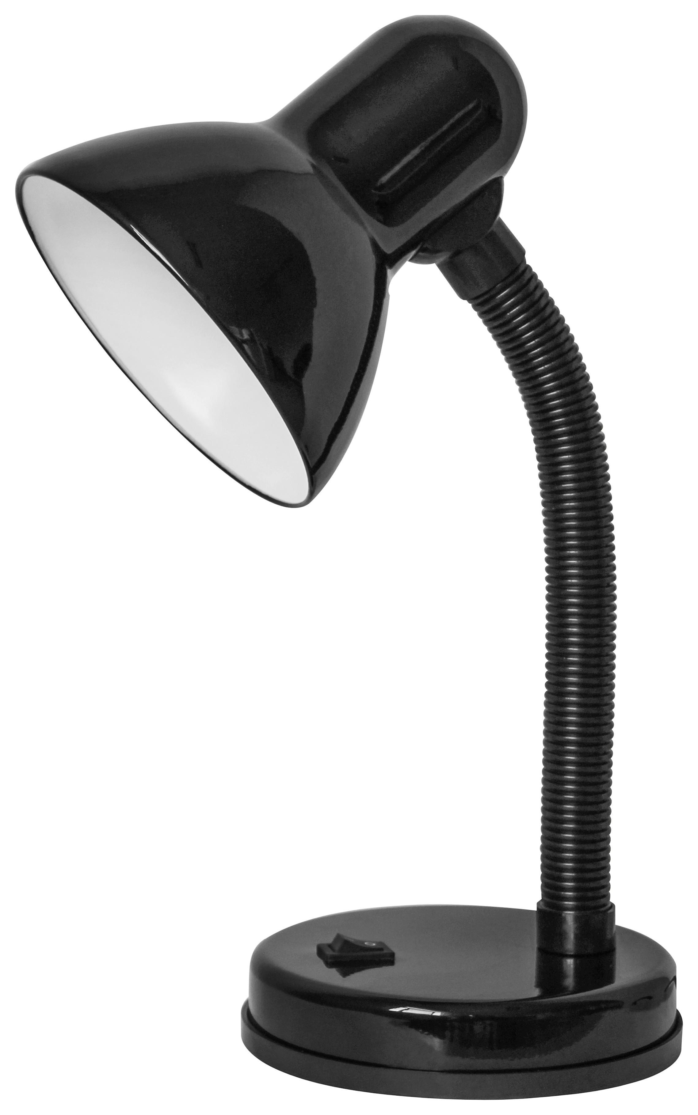 Lampa na písací stôl Leona max. 40 Watt - čierna, kov/plast (14,5/14,5/37,8cm) - Mömax