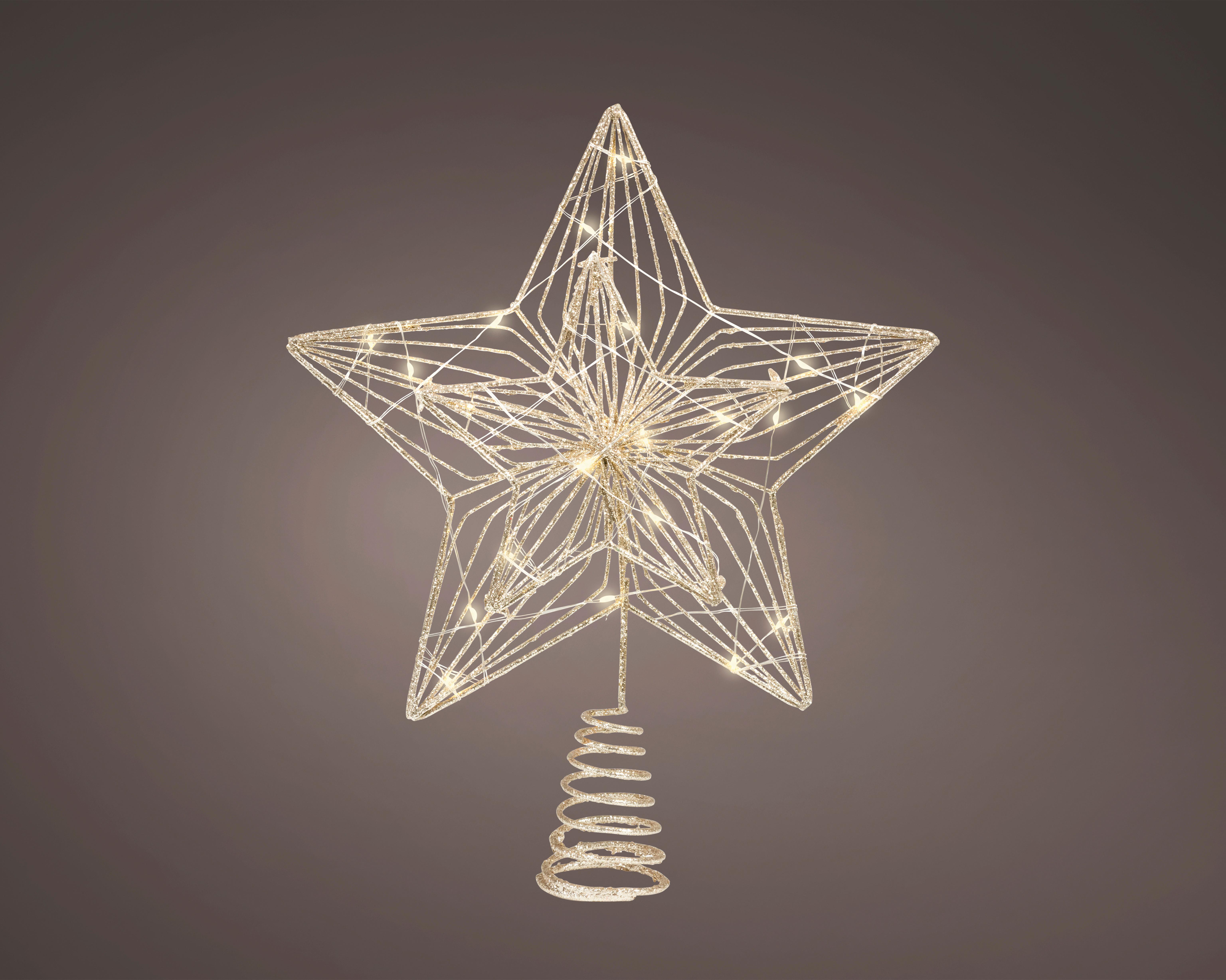 LED vianočná ozdoba STARLY - zlatá, Basics, kov (5/24/30cm)