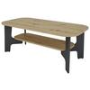 Couchtisch Jonny Graphitfarben/eiche Dekor - Graphitfarben/Eiche Artisan, KONVENTIONELL, Holzwerkstoff (110/55/42,5cm) - MID.YOU