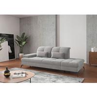 Récamiere Amica E, Silberfarben B: 231cm - Silberfarben/Schwarz, KONVENTIONELL, Textil (231/90/122cm) - Sit & More