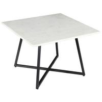 Konferenčný stolík MONTEVIDEO 65x65 - čierna/biela, Modern, kov/kameň (65/44/65cm) - Mömax