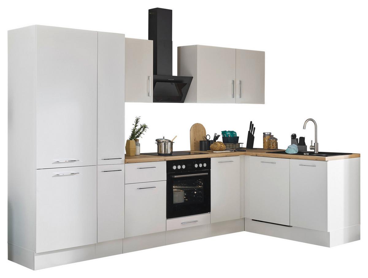 Eckküche Turin Weiß/eiche Dekor 310x175 Cm - Weiß/Eiche Artisan, Basics, Holzwerkstoff (310/175cm) - MID.YOU