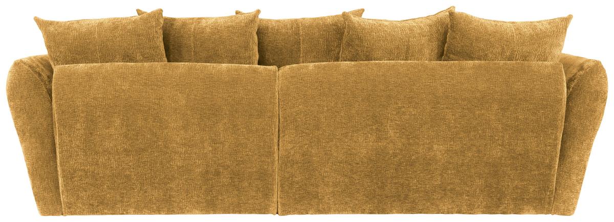 Univerzálna sedačka CAMMELLIO, horč.žltá ženilka, 7 vankúšov - horčicovožltá/čierna, Modern, textil (296/189cm) - Mömax