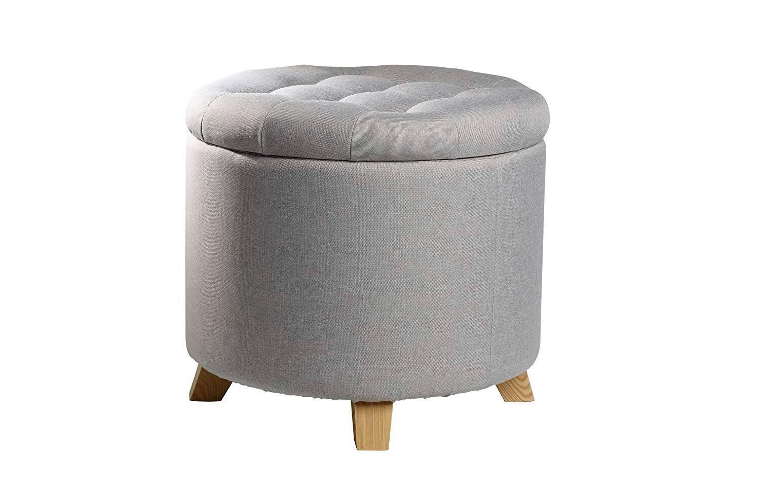 Hocker Mary - Grau, Design, Textil (45/41/45cm) - Echtwerk