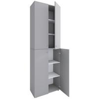 SCHUHSCHRANK Lona Grau B: 70 cm - Schwarz/Grau, Design, Holzwerkstoff (70/220/40cm) - MID.YOU
