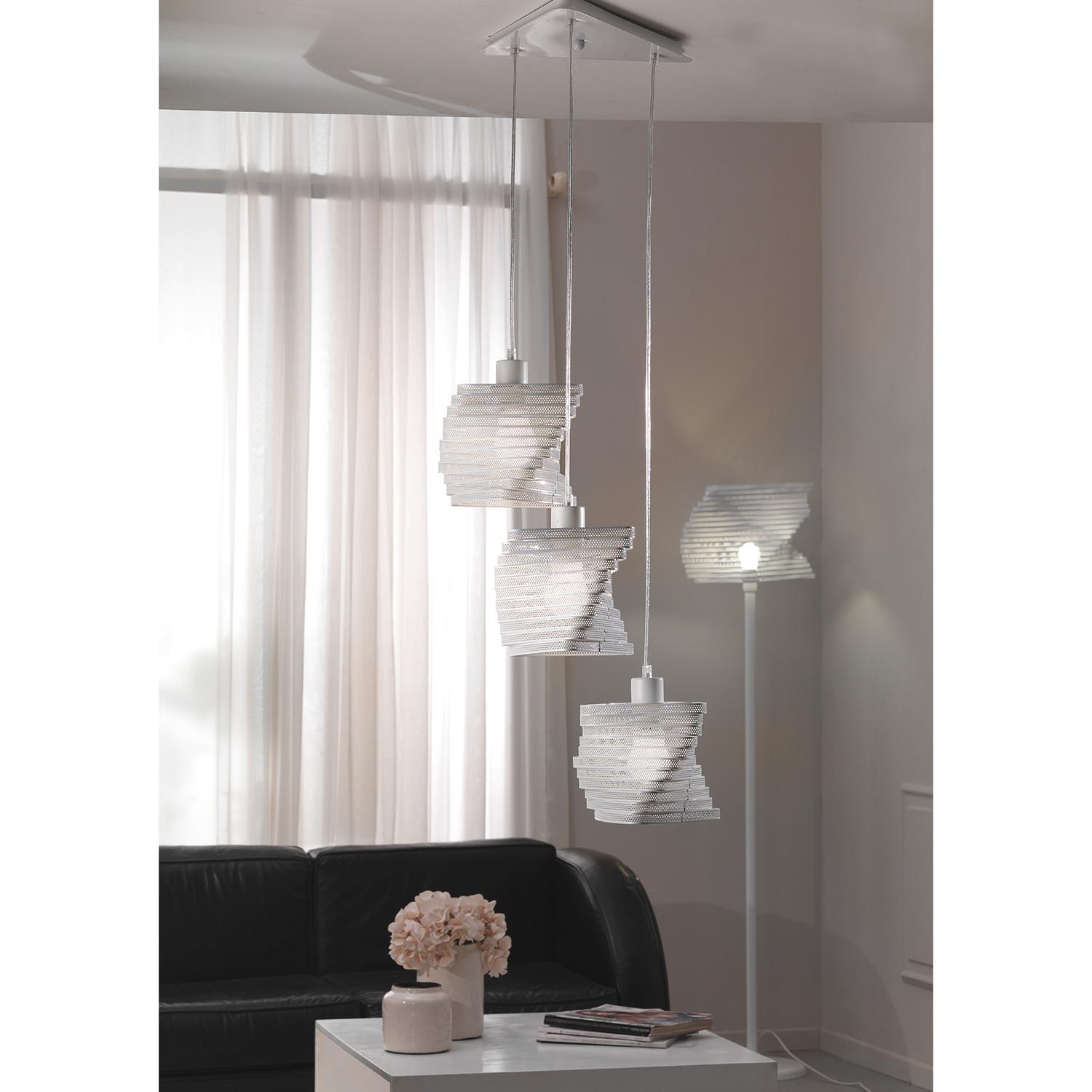 Hängeleuchte 4841/s3b - Weiß, Design, Metall (44/120cm)