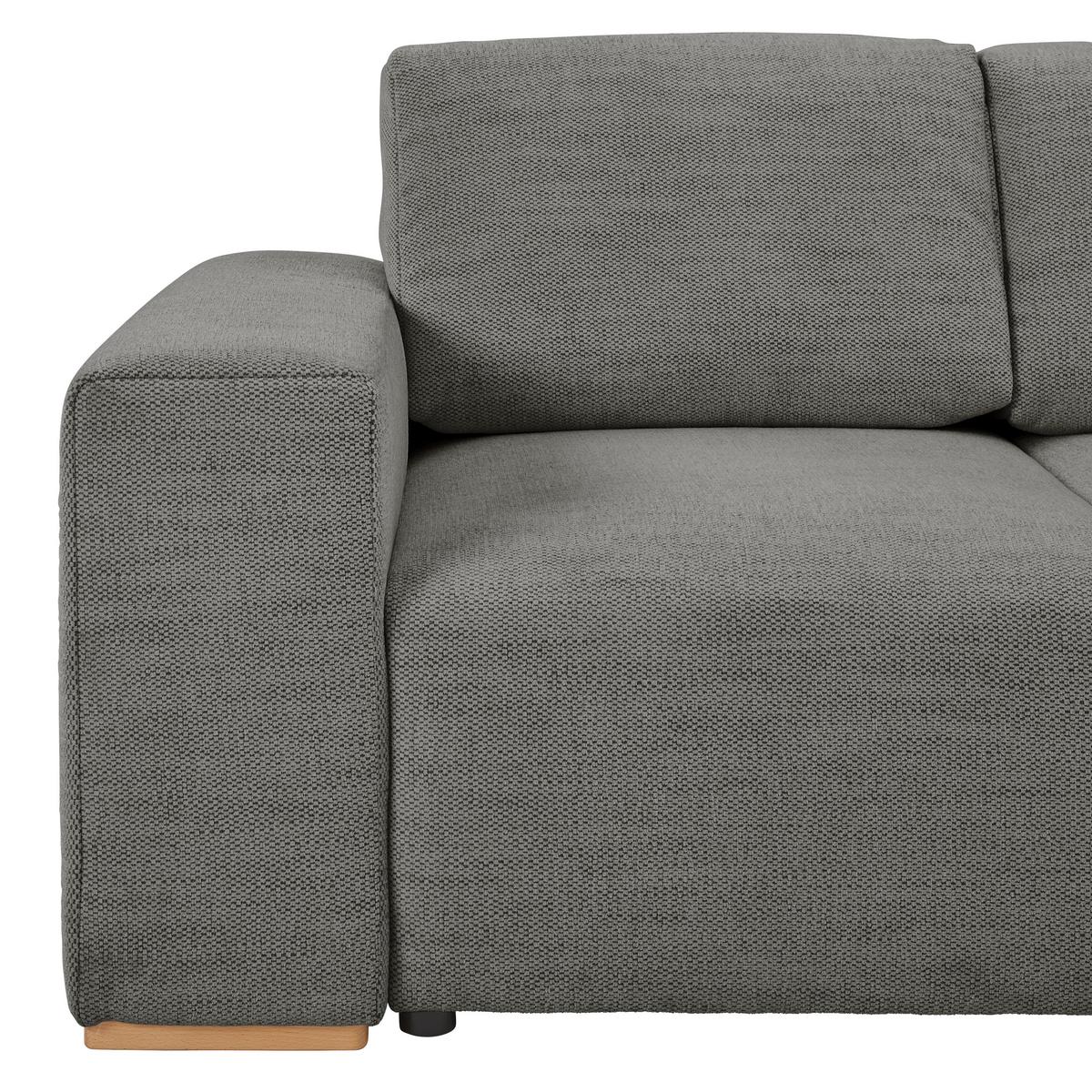 Wohnlandschaft Vouge Grau U: 283x371x208 Cm - Buchefarben/Schwarz, KONVENTIONELL, Textil (283/371/208cm) - Livetastic