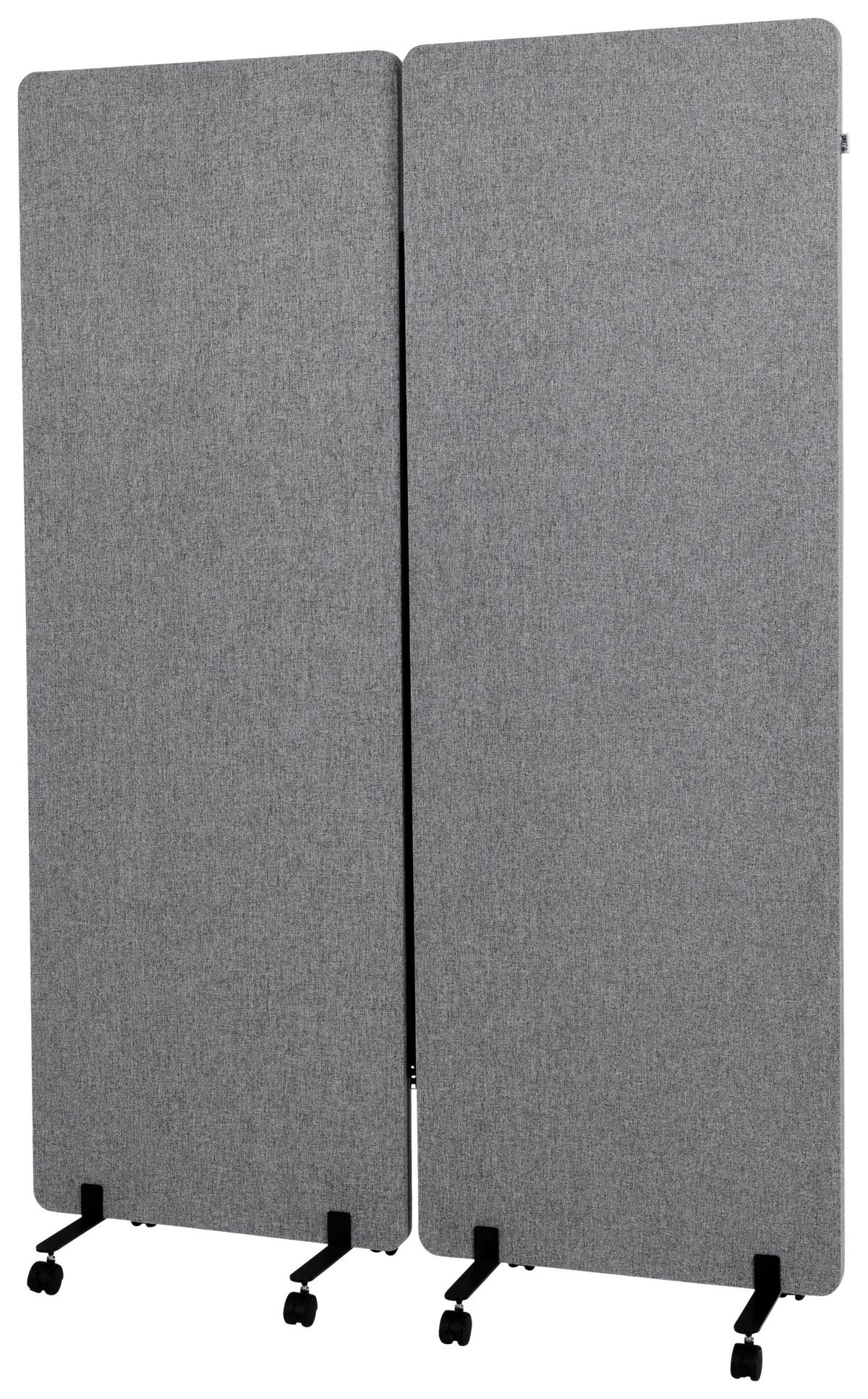 Trennwand Flexmiut - Dunkelgrau, Basics, Kunststoff/Textil (60/177/35cm) - MID.YOU