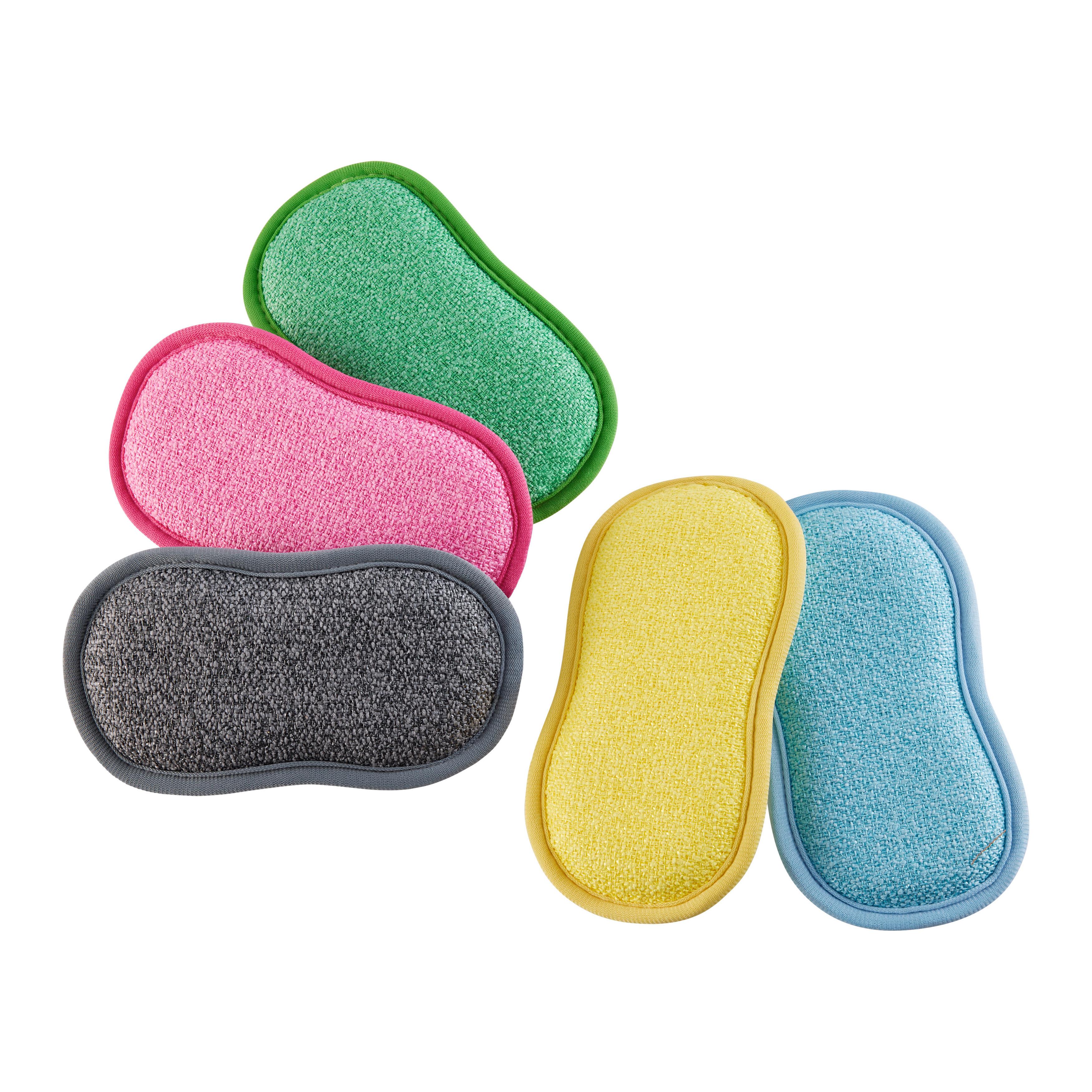 Špongia ANDRE - 5PCS - modrá/pink, Konventionell, textil - Mömax