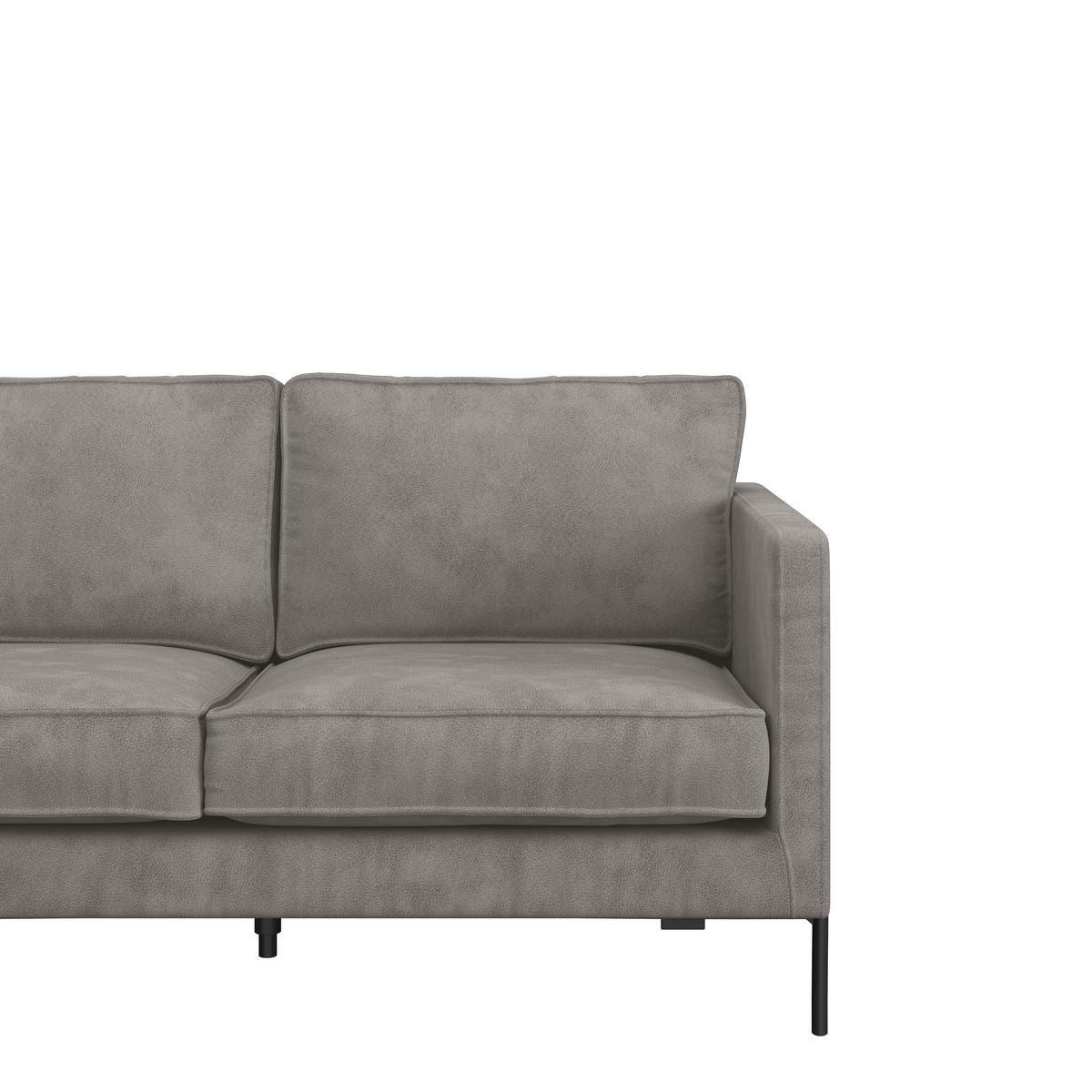 Ecksofa Yukon Hellgrau S: 154x232 Cm - Hellgrau/Schwarz, Trend, Textil (154/232cm) - Livetastic