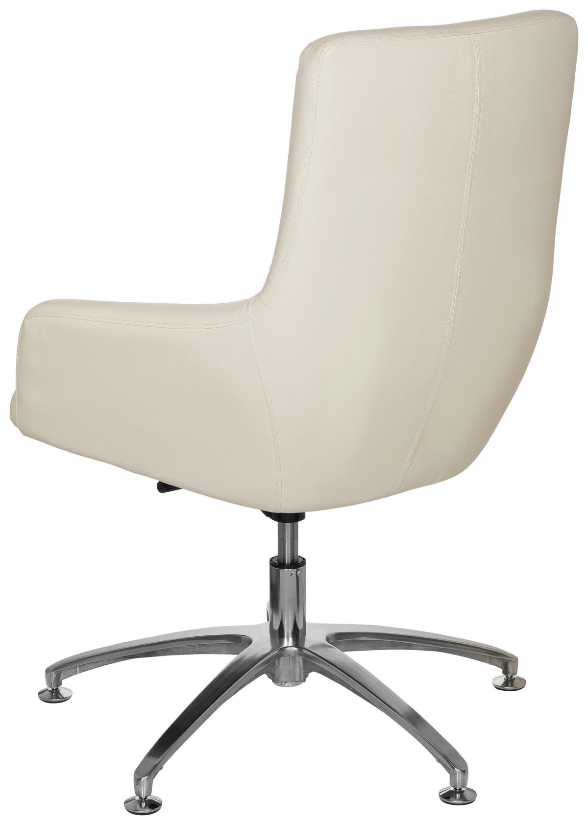 Besucherstuhl Shake 300 Cremefarben - Chromfarben/Creme, MODERN, Textil/Metall (60/108/48cm) - MID.YOU