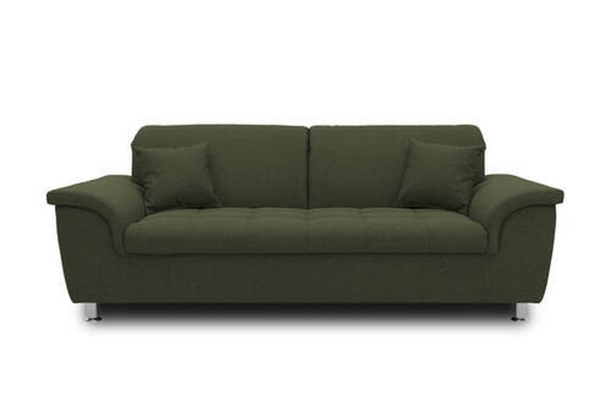 2-sitzer-sofa Mit Kopfteil Verstellbar Franzi Grün - Chromfarben/Grün, KONVENTIONELL, Textil (210/81/105cm) - MID.YOU