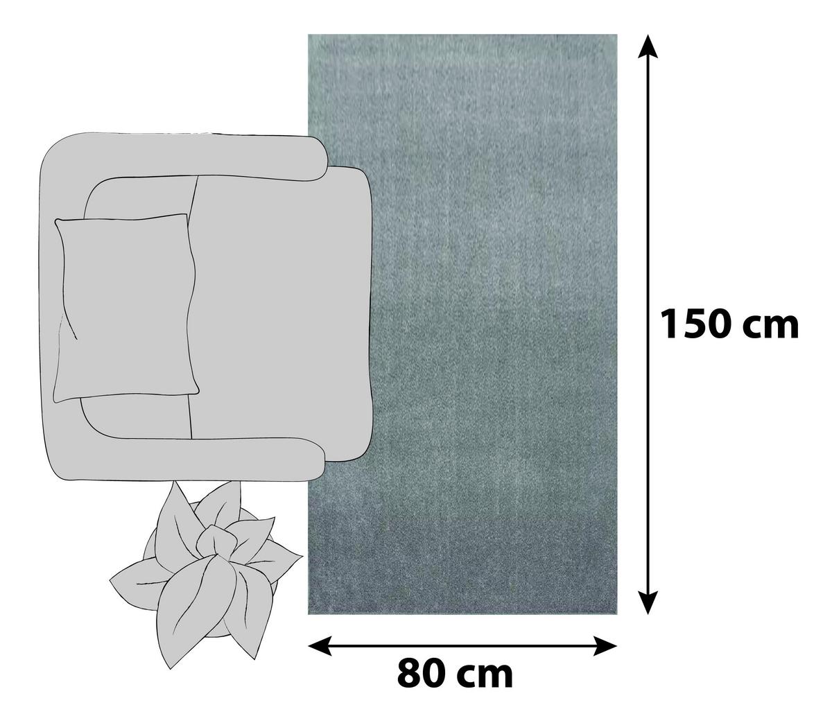 Hochflor Teppich Beige Ata 80x150 cm - Beige, Design, Textil (80/150cm) - Novel
