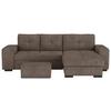 Eckschlafsofa Mattina Taupe S: 268x156 Cm - Taupe/Schwarz, MODERN, Textil (268/156cm) - MID.YOU