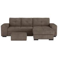 Eckschlafsofa Mattina Taupe S: 268x156 Cm - Taupe/Schwarz, MODERN, Textil (268/156cm) - MID.YOU