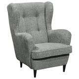 Sessel Oskar B: 78 cm Grau - Schwarz/Grau, Basics, Holzwerkstoff/Textil (78/102/98cm)