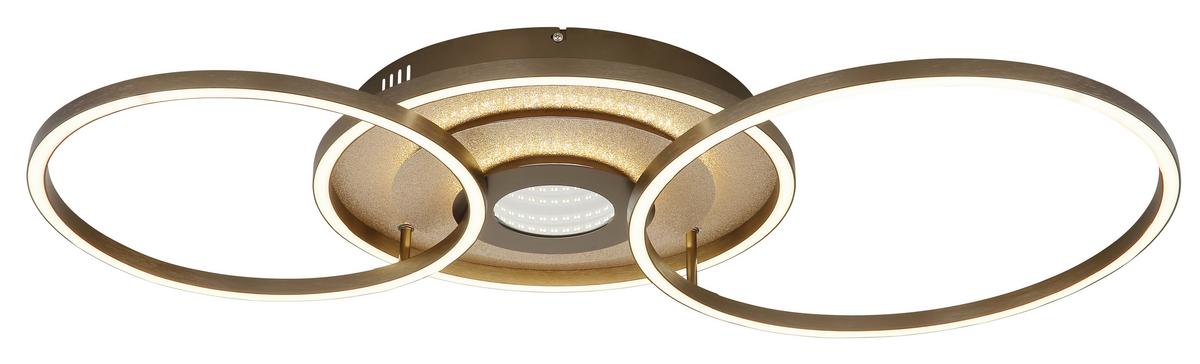 LED-Dekoleuchte inkl. 1x LED 230V, Aluminium - Champagner/Goldfarben, Design, Kunststoff/Metall - Globo