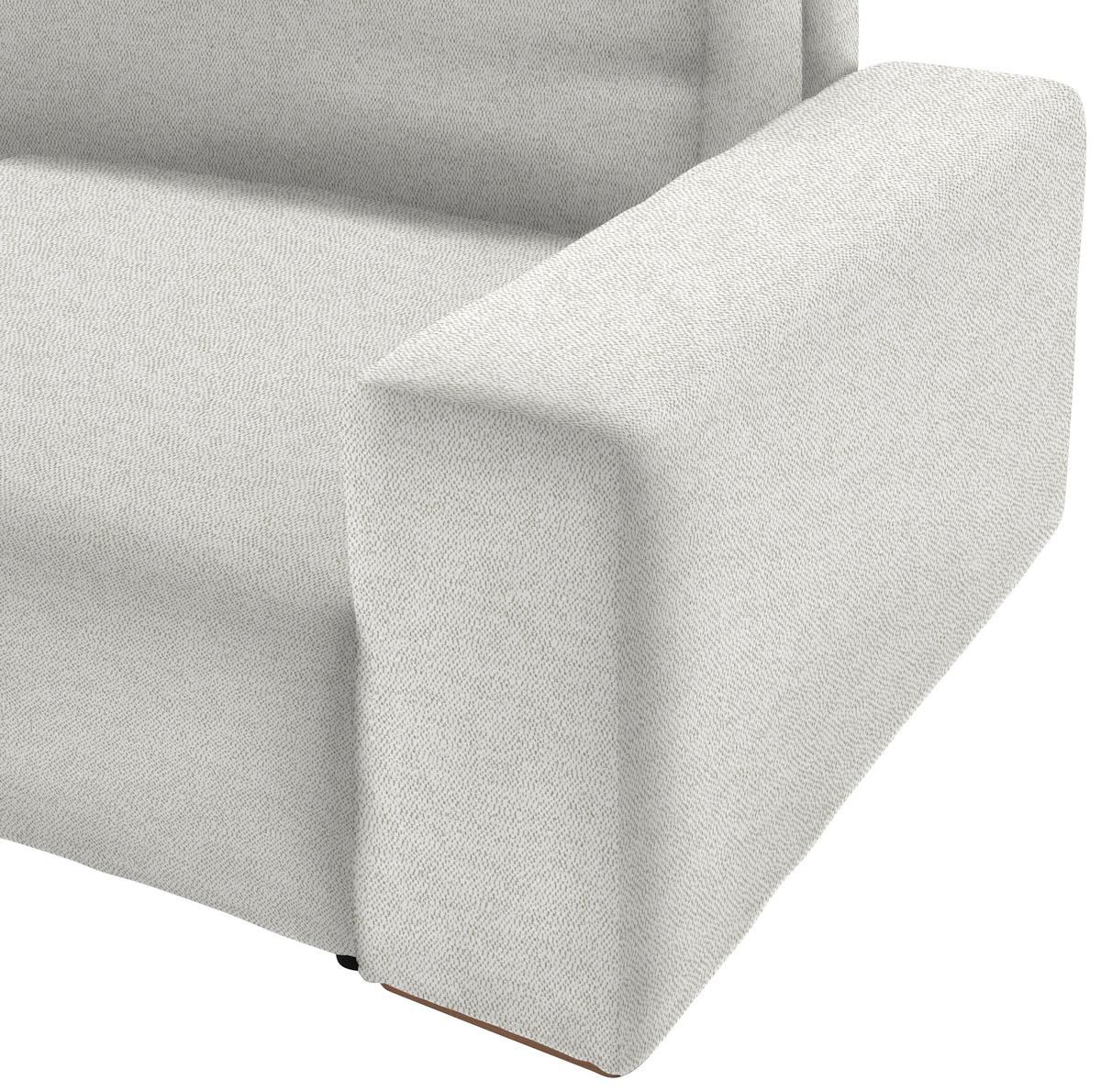Schlafsofa Vouge Beige Bettkasten, B: 255 Cm - Beige/Buchefarben, KONVENTIONELL, Textil (255/86/123cm) - Livetastic