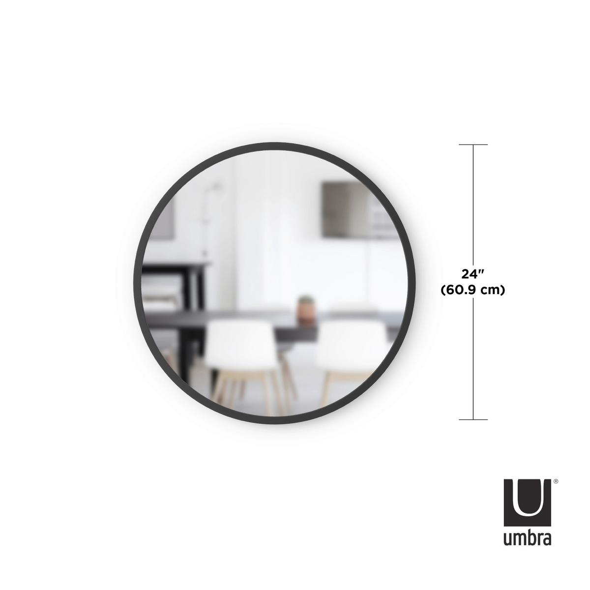 NÁSTENNÉ ZRKADLO MIRORE - čierna, Design, plast/sklo (61cm) - Umbra