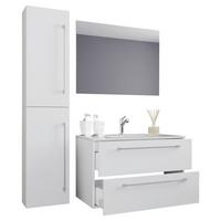 Badezimmer Badinos - Weiß, MODERN, Keramik/Holzwerkstoff (93cm) - MID.YOU