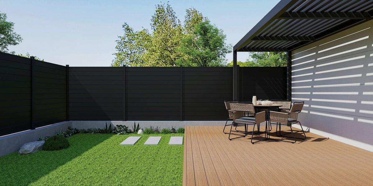 Sichtschutz Helios - Braun, MODERN, Holzwerkstoff (180/180/21cm) - Beldano