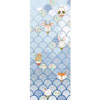 Vliestapete Shelly Bluewave Panel - Blau/Weiß, Basics (100/250cm) - Komar