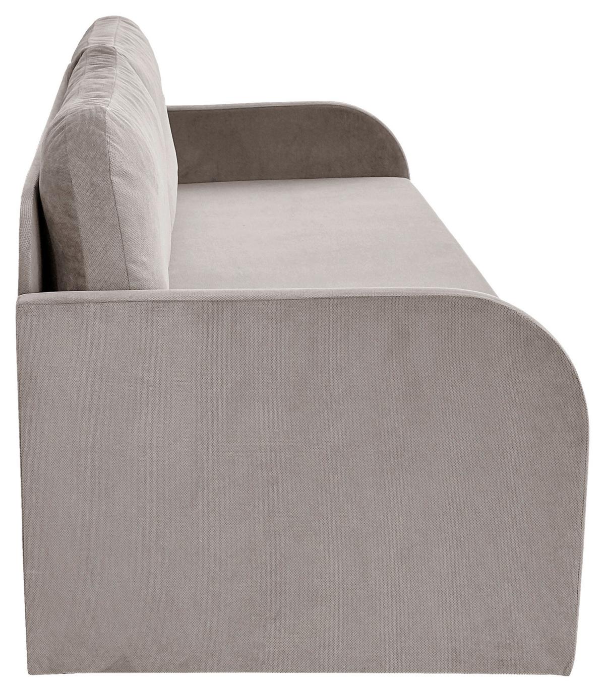 Schlafsofa Mit Bettkasten Milan Taupe B: 203 Cm - Taupe/Schwarz, Design, Textil (203/77/86cm) - MID.YOU