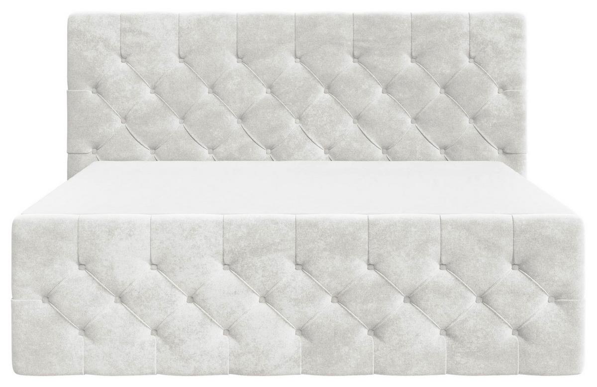 BOXBETT Karo Perlmutt 160x200cm - Perlmutt/Schwarz, MODERN, Holz (160/200cm) - MID.YOU