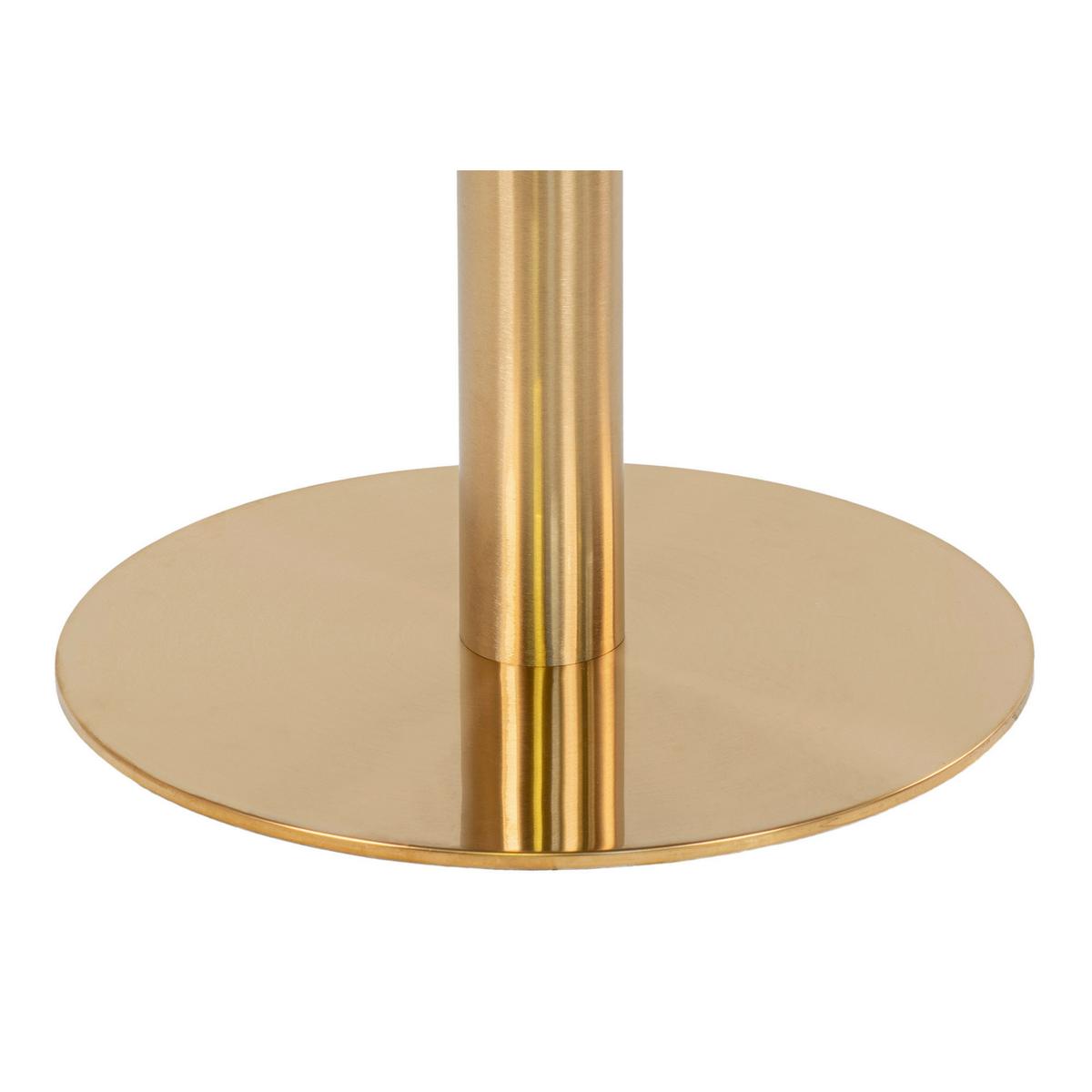 Esstisch Bolzano Grauweiß B: 70 cm - Messingfarben/Grauweiß, MODERN, Holzwerkstoff/Metall (70/70/75cm) - MID.YOU