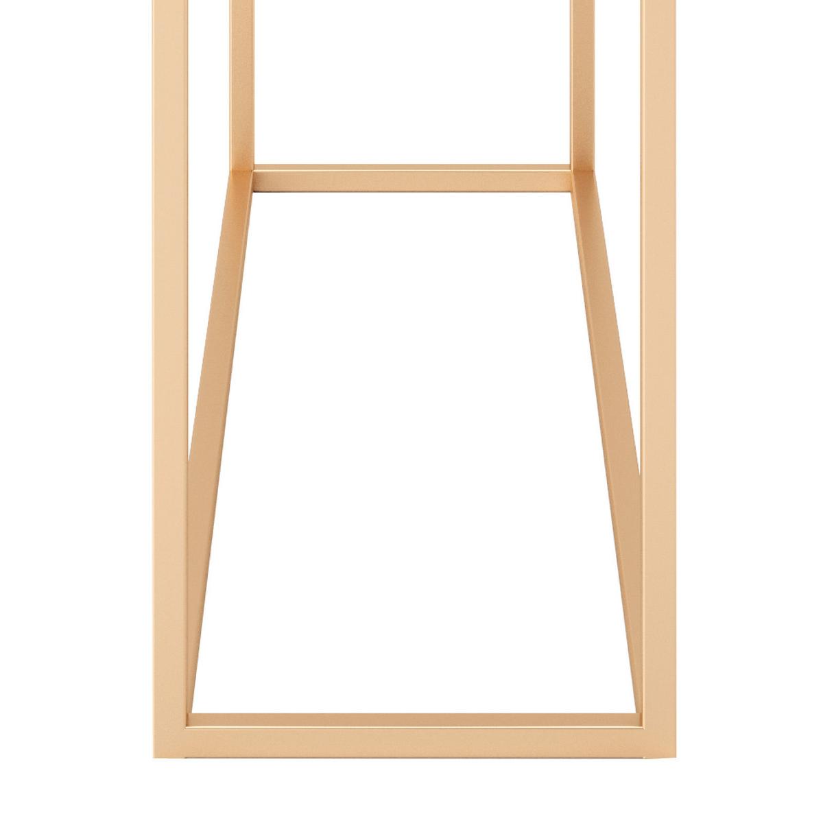 Konsolentisch Candy Nuss Dekor/Metall B: 105 cm - Goldfarben/Nussbaumfarben, KONVENTIONELL, Holzwerkstoff/Metall (105/30/95cm) - Playboy