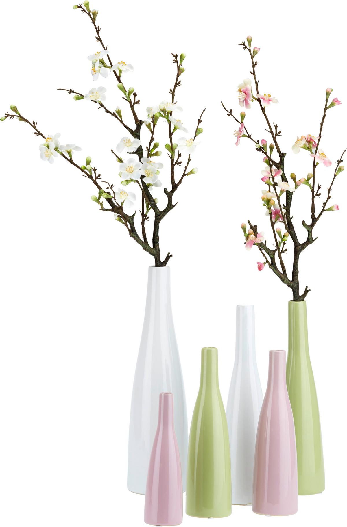 VÁZA PLANCIO - bílá, Moderní, keramika (8,5/33cm) - Modern Living