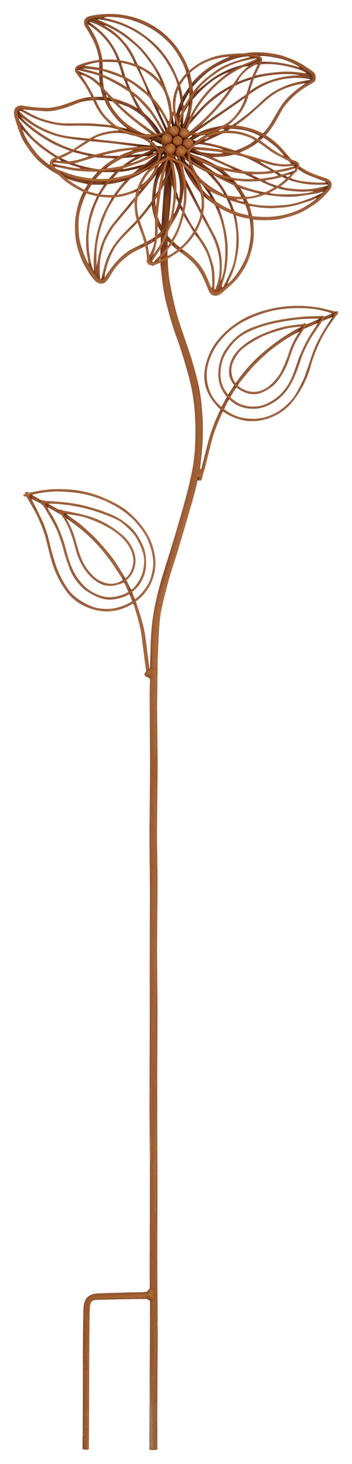 Gartenstecker Della Rostfarben D/h: Ca. 22/110 Cm - Braun, Basics, Metall (22/110cm) - Luca Bessoni