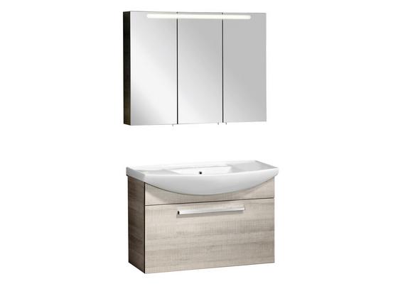 Fackelmann Badezimmer A-vero 105 - Eichefarben/Weiß, MODERN, Glas/Keramik (105/50cm) - Fackelmann Fackelmann Badezimmer A-vero 105 - Eichefarben/Weiß, MODERN, Glas/Keramik (105/50cm) - Fackelmann