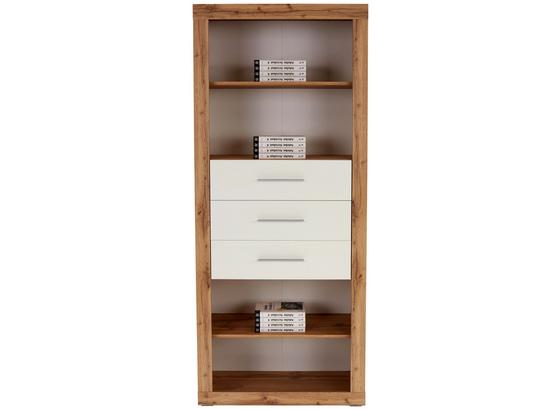 Regál Frame - farby dubu/biela, Konvenčný, kompozitné drevo (80/200/42cm) Regál Frame - farby dubu/biela, Konvenčný, kompozitné drevo (80/200/42cm)