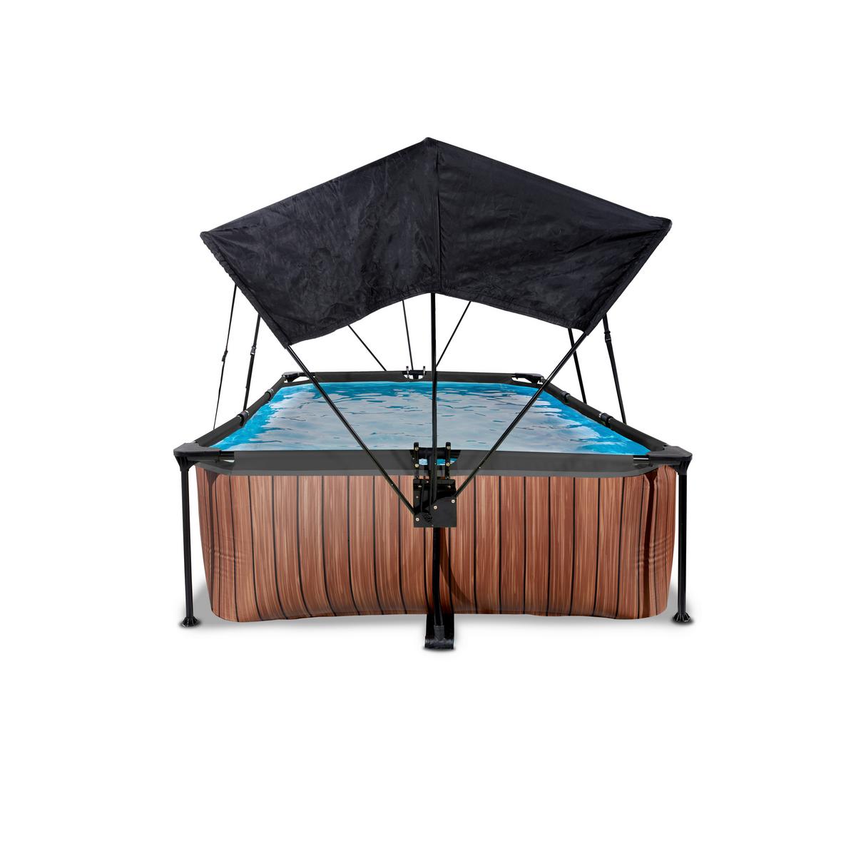 Pool-set Exit Wood Pool - Braun, KONVENTIONELL, Kunststoff (220/150/65cm) - EXIT Toys