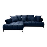 LARGO, levá, tmavě modrá, potřeba šířky dveří 90 cm - černá/tmavě modrá, Moderní, kov/textil (184/262cm)