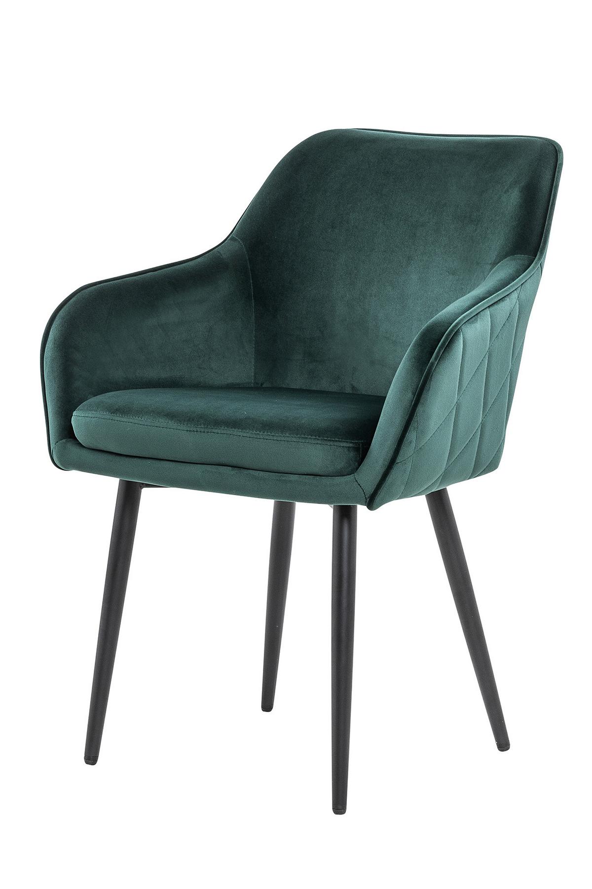 Tischgruppe Akazie Massiv/Waldgrün 6--Teilig. - Waldgrün/Naturfarben, MODERN, Holz/Textil (220/110/76,5cm) - Livetastic