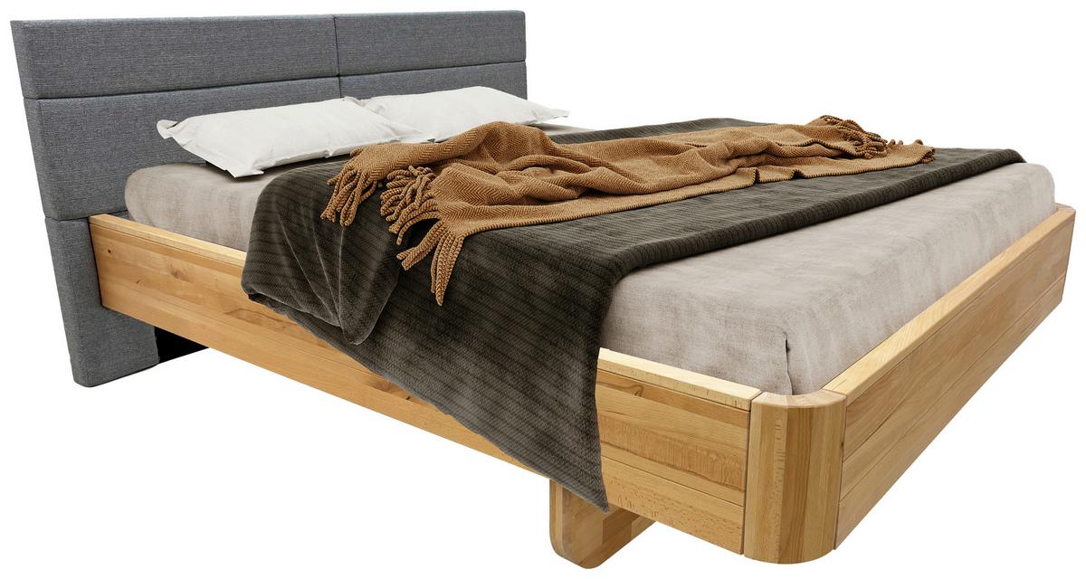 Bett Loom Naturfarben 200x200cm - Beige/Naturfarben, MODERN, Holz/Textil (200/200cm) - MID.YOU
