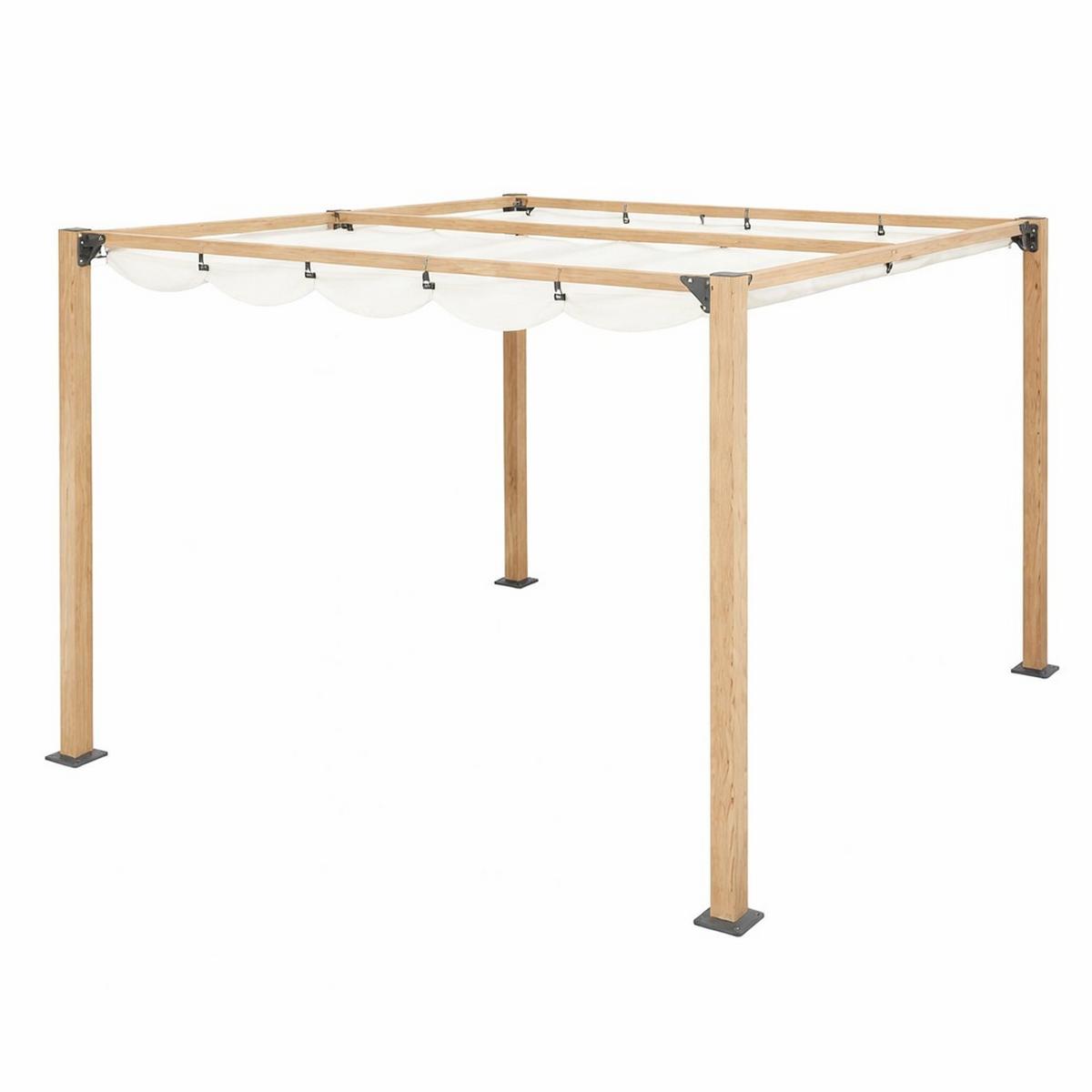 ZAHRADNÍ ALTÁN JOSI - černá/přírodní barvy, Moderní, kov/textil (300/230/300cm)